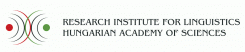 Logo of Research Institute for Linguistics, Hungarian Academy of Sciences